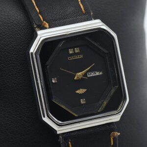 Citizen - Vintage Automatic 21 Jewels Leather Band Wristwatch